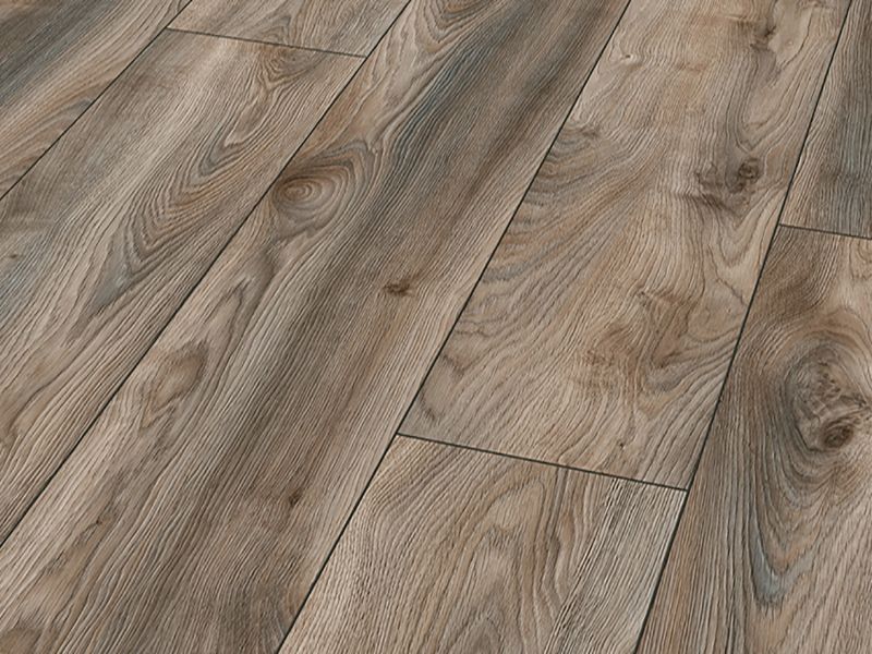 MAMMUT PLUS WIDE LONG PLANK MACRO OAK GREY LAMINATE FLOORING AC5 - Image 3