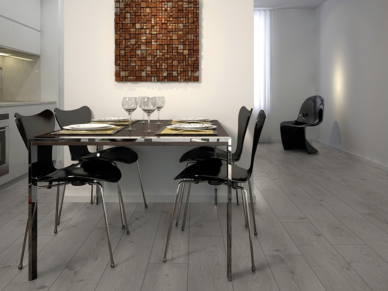 MAMMUT LONG PLANK EVEREST OAK WHITE LAMINATE FLOORING AC5