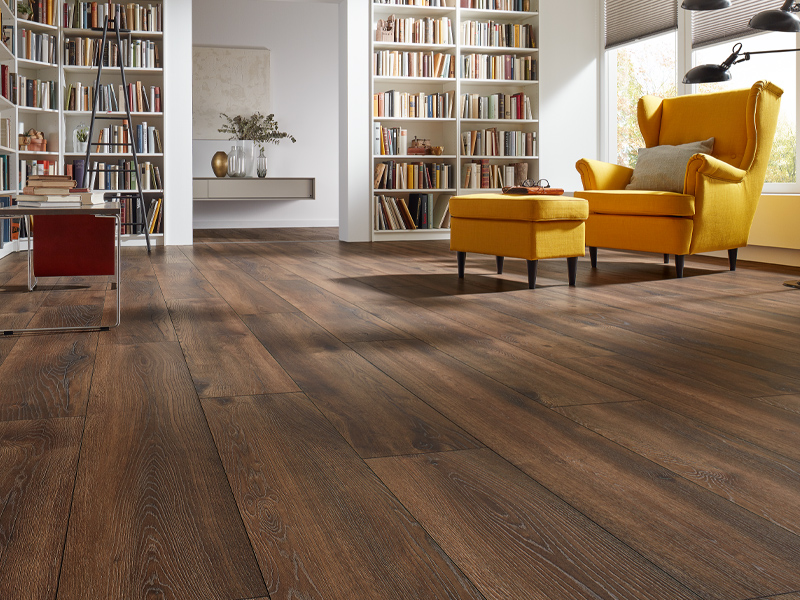 EXQUISIT PLUS WIDE PLANK PETTERSSON OAK DARK LAMINATE FLOORING AC4
