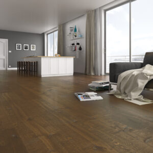 RENAISSANCE OAK PIERO DISTRESSED BLACK UV OIL/WAX ENGINEERED FLOORING