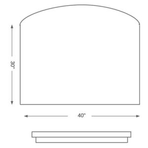 Granite Stove Hearth Curved Front 40" x 30" - Image 3