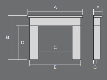 Carn Ivory Stone Fireplace Surround 54" & 60" - Image 4