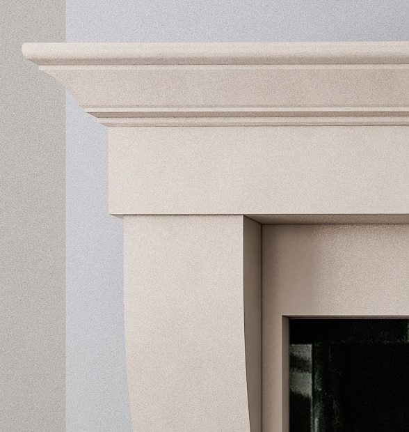 Binnian Ivory Stone Fireplace Surround 54" & 59" - Image 2