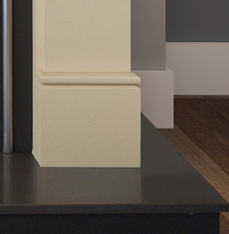 Donard Ivory Stone Fireplace Surround 54″ - Image 3