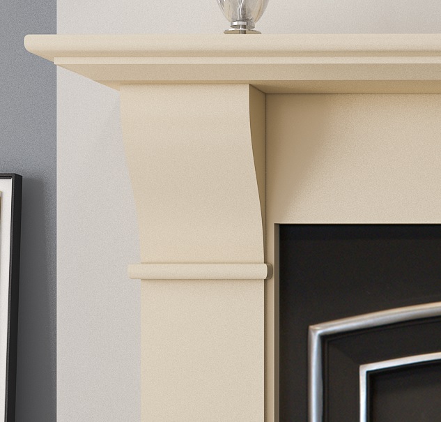 Donard Ivory Stone Fireplace Surround 54″ - Image 2