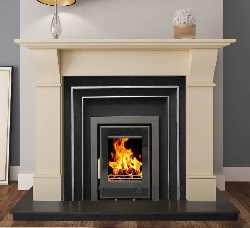 Donard Ivory Stone Fireplace Surround 54″