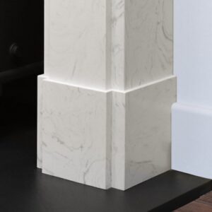 Glenmore New Carrara Stone Fireplace Surround 58" - Image 3