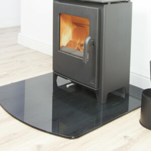 Semi Circle Glass Stove Hearth