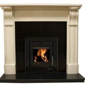 Black Granite Hearth and Back Panel Set for Solid Fuel Fires & Stoves - Image 2