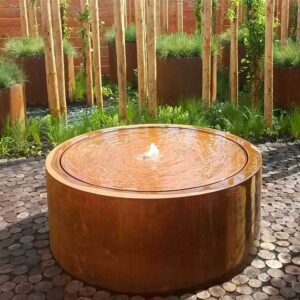 Water Tables Round Corten Steel - Image 6