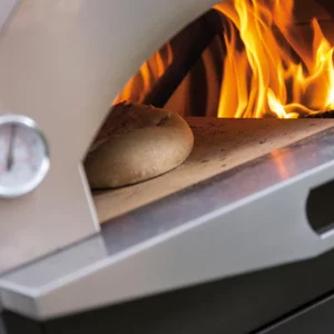 Fontana - Lorenzo Rosso Wood Burning Pizza Oven With Trolley - Image 4