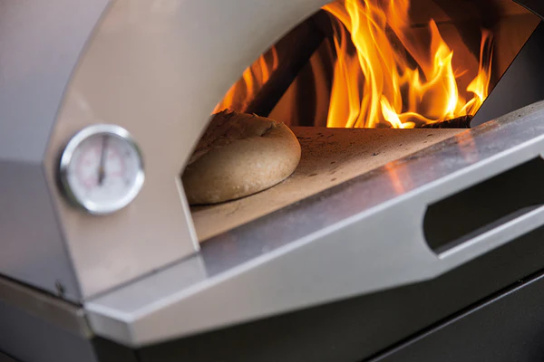 Fontana - Lorenzo Rosso Wood Burning Pizza Oven With Trolley - Image 4