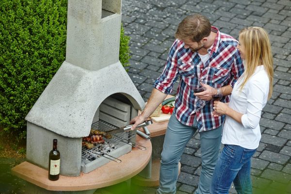 Buschbeck Carmen Masonry Barbecue With Side Table - Image 2