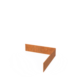 Corten Steel Corner Straight Top Edge (300 x 300 x 70 x 2mm)