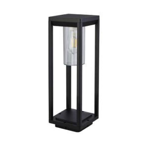 Atlantic Outdoor Post Black Metal & Clear Diffuser 450mm - Image 2