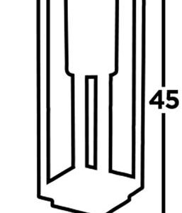 Atlantic Outdoor Post Black Metal & Clear Diffuser 450mm - Image 4