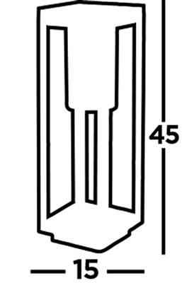 Atlantic Outdoor Post Black Metal & Clear Diffuser 450mm - Image 4