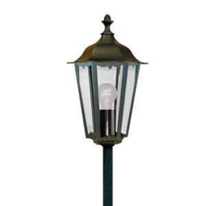 Victorian 183cm Outdoor Post Silk Black Metal & Glass IP44 - Image 2