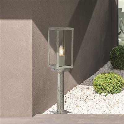 MHG Box Outdoor Post 500mm - Silver & Clear Glass IP44 - Image 2
