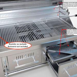 Sunstone 42″ Charcoal & Wood Hybrid Dual Zone Grill - Image 8