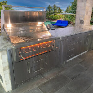 Sunstone 42″ Charcoal & Wood Hybrid Dual Zone Grill - Image 4