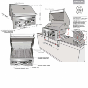 Sunstone Sun Series 3 Burner Gas Grill - Image 2