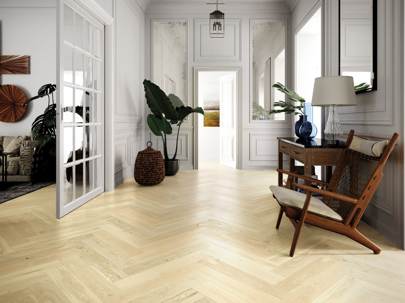 BARISTA HERRINGBONE OAK LATTE BRUSHED MATT LACQUERED ENGINEERED FLOORING
