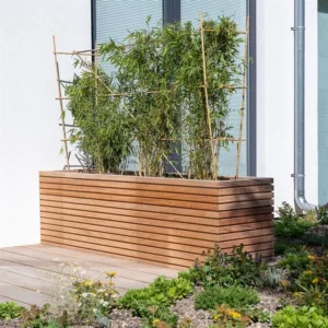 Malaga Rhombus Hardwood Planters - Image 3
