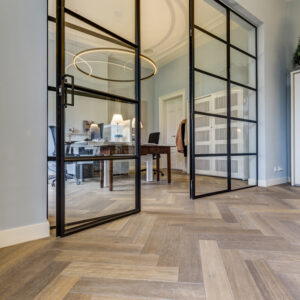 Renaissance Herringbone Oak Angelico White UV Oil/Wax Engineered Flooring - Image 2