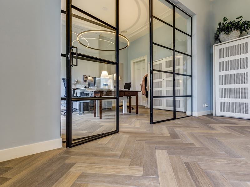 Renaissance Herringbone Oak Angelico White UV Oil/Wax Engineered Flooring - Image 2