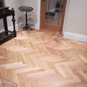 Herringbone Hampton Oak Matt Lacquered Engineered Flooring - Image 2