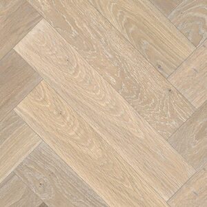 Renaissance Herringbone Oak Leona Smoked Extra White UV Oil/Wax Engineered Flooring