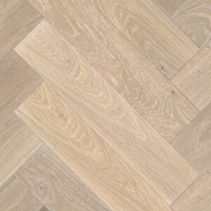 Renaissance Herringbone Oak Lippi Distressed White UV Oil/Wax Engineered Flooring