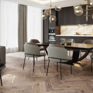 Barista Oak Serene/Frappe Chevron Brushed Matt Lacquered Engineered Flooring - Image 2