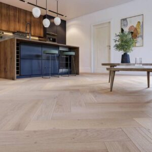 Herringbone Shrewsbury Oak Stained Brushed & UV Lacquered Engineered Flooring - Image 2