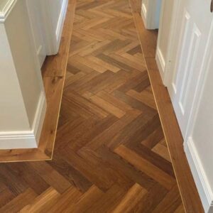 Herringbone Slaney Oak Smoked, Brushed, Matt Lacquered Engineered Flooring - Image 2