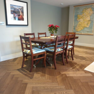 Renaissance Herringbone Oak Vico SM. Distressed Black UV Oil/Wax Engineered Flooring - Image 2