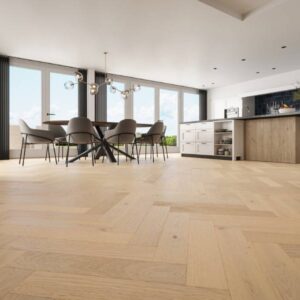 Herringbone Wicklow Oak Stained, Brushed, UV Matt Lacquered Engineered Flooring - Image 2