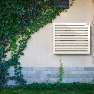 Big Blade Heat Pump Cover - Floor Standing Next To Wall - Image 8