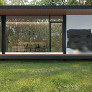 Big Blade Heat Pump Cover - Floor Standing Next To Wall - Image 5