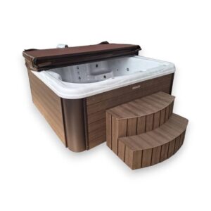 Acrylic square hot tub with external heater - Image 3