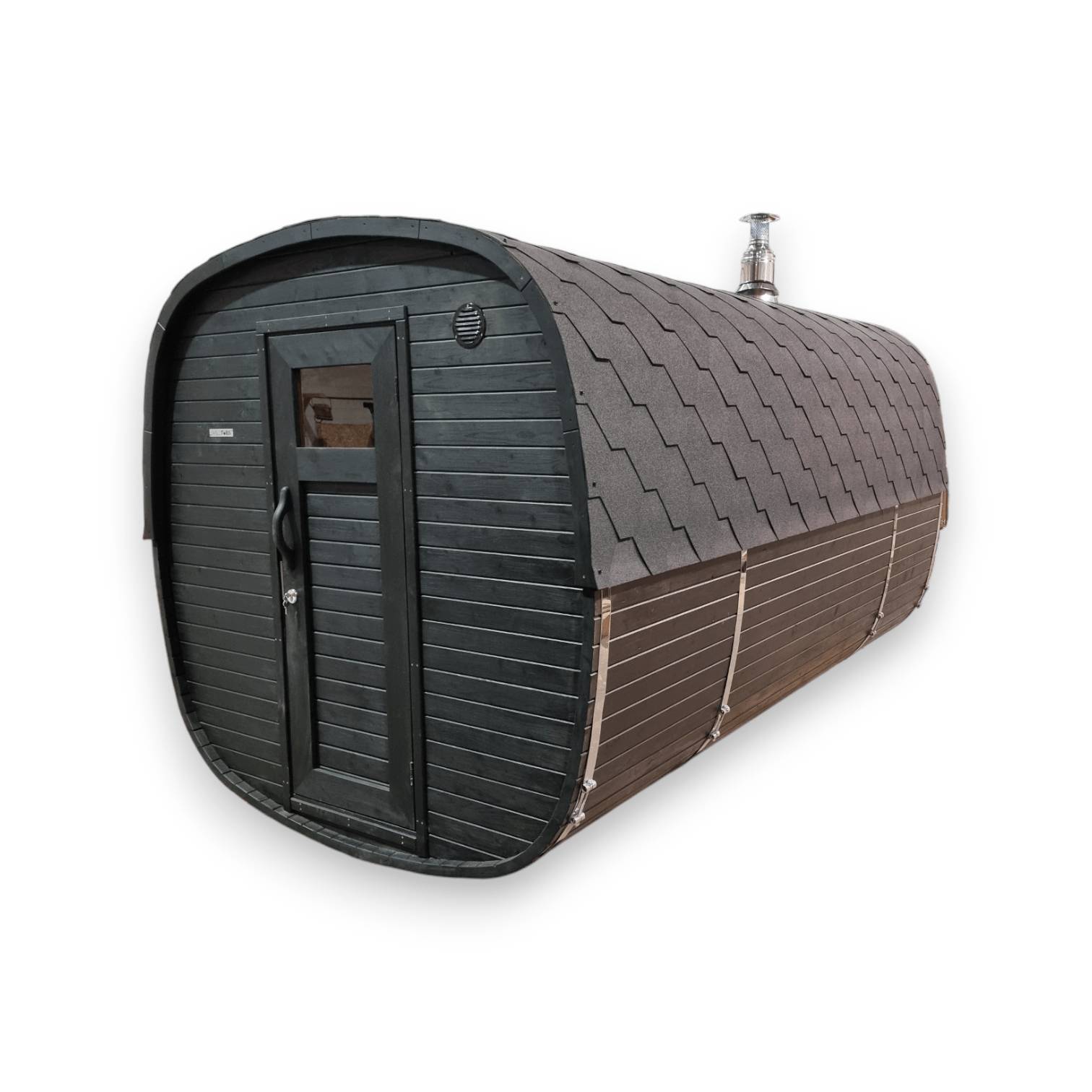 Square outdoor sauna